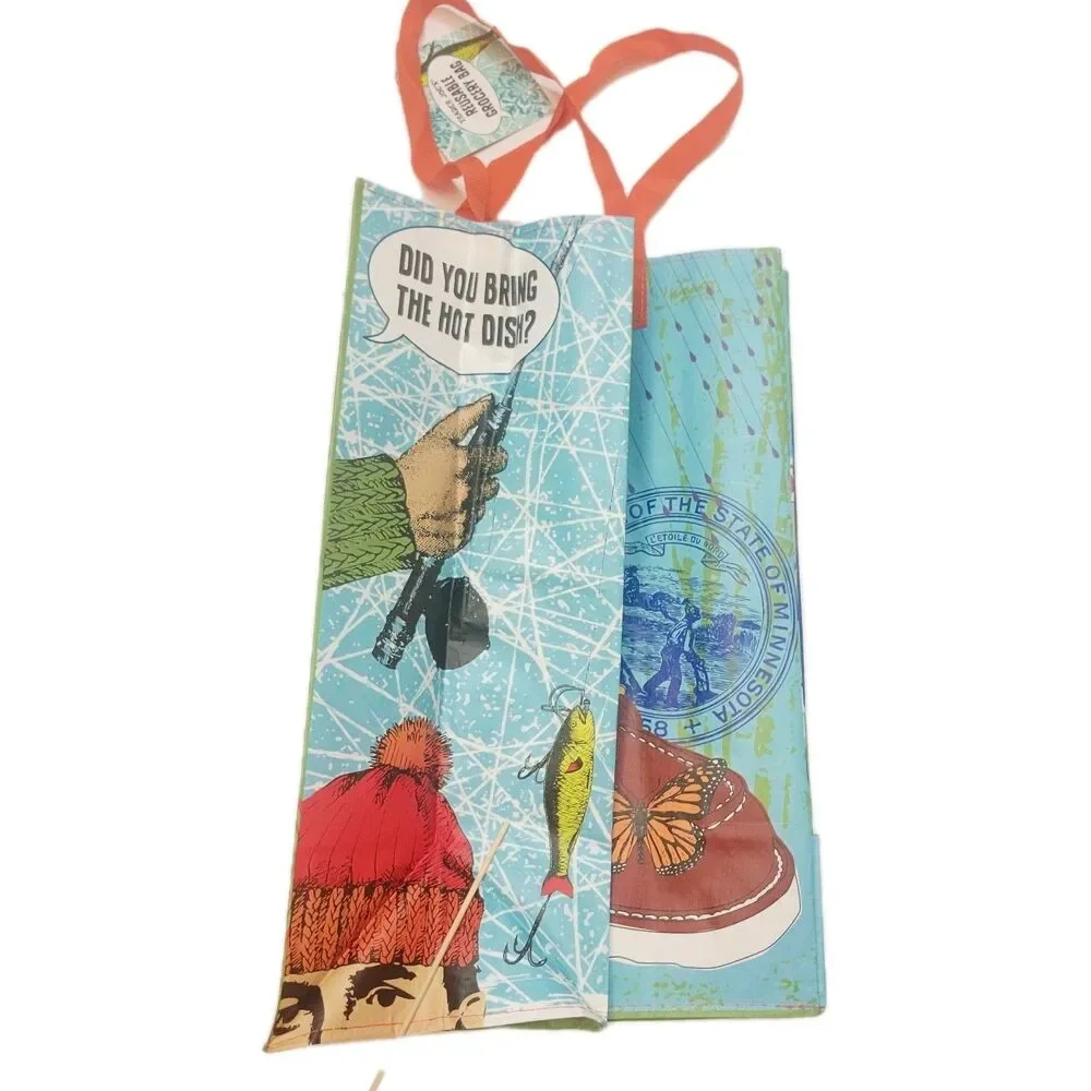 Trader Joe’s Reusable Grocery Tote Bag Goat Winter Design Limited Edition NWT